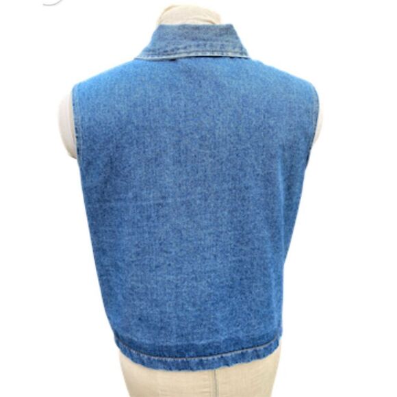 Planet X Vintage Denim Vest Sz. 1X - Picture 4 of 10